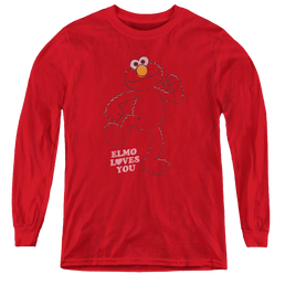 Sesame Street Elmo Loves You - Youth Long Sleeve T-Shirt Youth Long Sleeve T-Shirt Sesame Street   