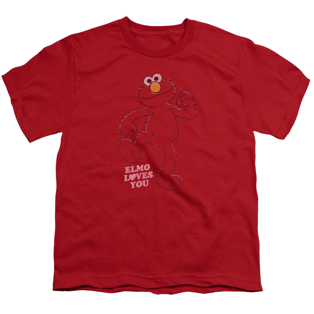 Sesame Street Elmo Loves You Youth T-Shirt (Ages 8-12) Youth T-Shirt (Ages 8-12) Sesame Street   