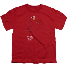 Sesame Street Elmo Loves You Youth T-Shirt (Ages 8-12) Youth T-Shirt (Ages 8-12) Sesame Street   