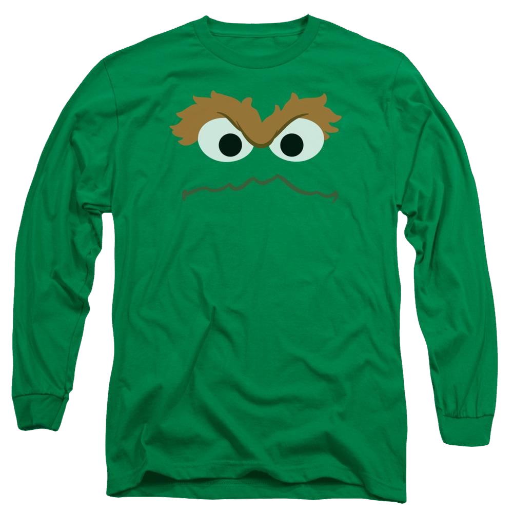 Sesame Street Oscar Face Men's Long Sleeve T-Shirt Men's Long Sleeve T-Shirt Sesame Street   