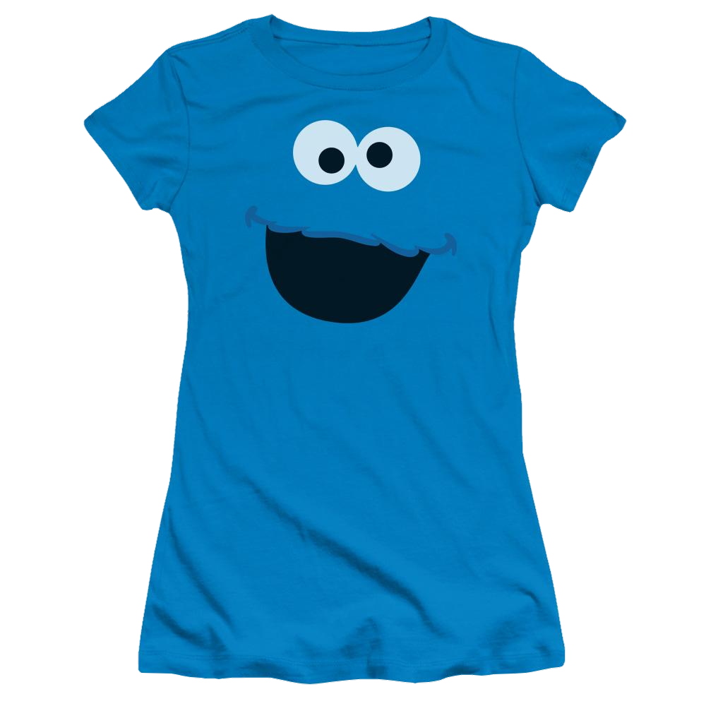 Sesame Street Cookie Monster Face Juniors T-Shirt Juniors T-Shirt Sesame Street   