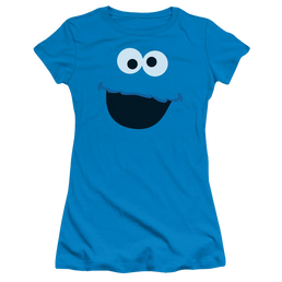Sesame Street Cookie Monster Face Juniors T-Shirt Juniors T-Shirt Sesame Street   