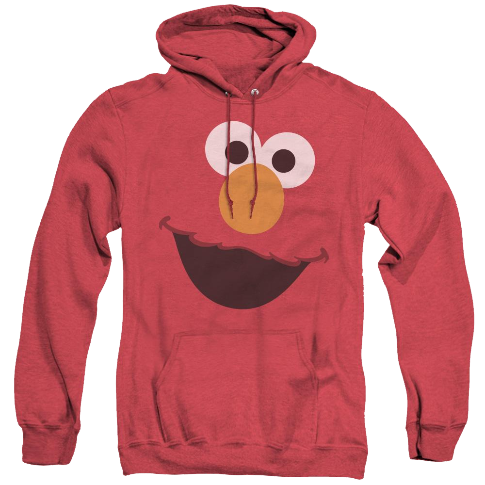 Sesame Street Elmo Face - Heather Pullover Hoodie Heather Pullover Hoodie Sesame Street   