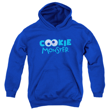 Royal youth hoodie for ages 8 to 12 with Sesame Street Cookie Eyes graphic