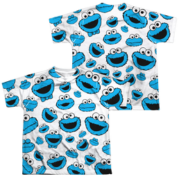 Sesame Street Cookie Face Pattern (F/B) - Youth All-Over Print Shirt Youth All-Over Print T-Shirt (Ages 8-12) Sesame Street   