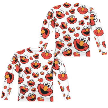 Sesame Street Elmo Face Pattern Men's All-Over Print T-Shirt Men's All-Over Print Long Sleeve Sesame Street   
