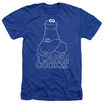 Royal men's heather t-shirt with Sesame Street Tough Cookie graphic