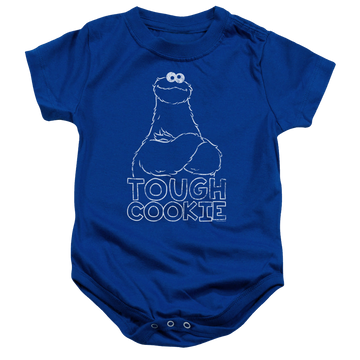 Royal baby bodysuit with Sesame Street Tough Cookie graphic