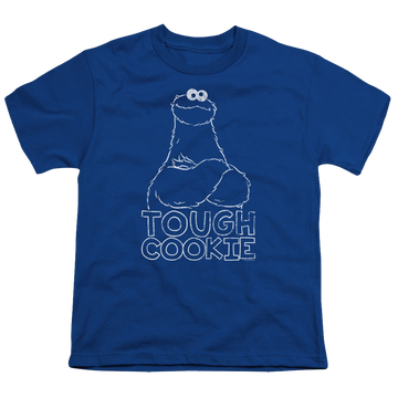 Royal youth t-shirt for ages 8 to 12 with Sesame Street Tough Cookie graphic