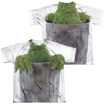 Sesame Street Oscar Costume youth all-over print t-shirt for ages 8 to 12