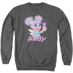 Sesame Street Flat Abby - Men's Crewneck Sweatshirt Men's Crewneck Sweatshirt Sesame Street   
