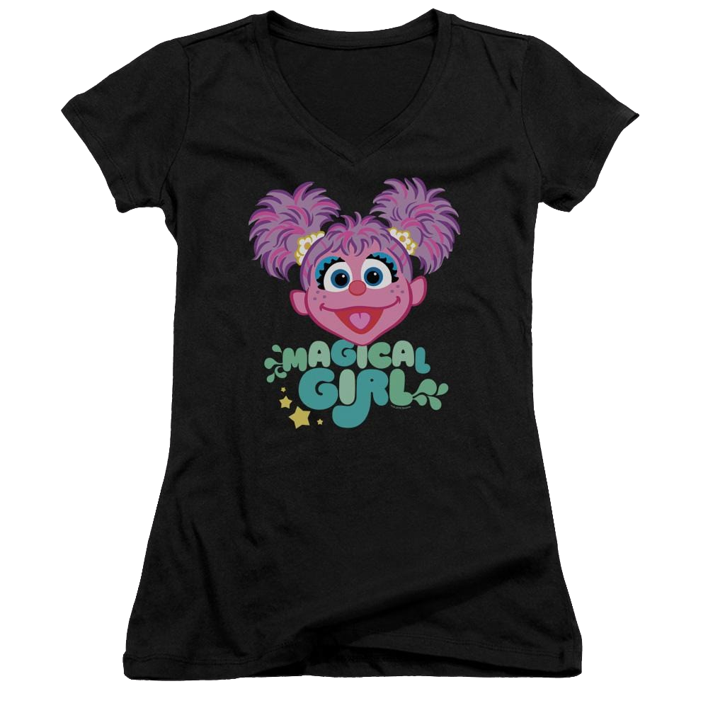Sesame Street Scribble Head Juniors V-Neck T-Shirt Juniors V-Neck T-Shirt Sesame Street   