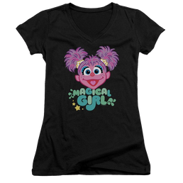 Sesame Street Scribble Head Juniors V-Neck T-Shirt Juniors V-Neck T-Shirt Sesame Street   