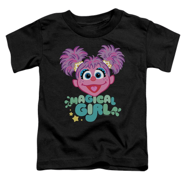 Black toddler t-shirt with Sesame Street Scribble Head graphic