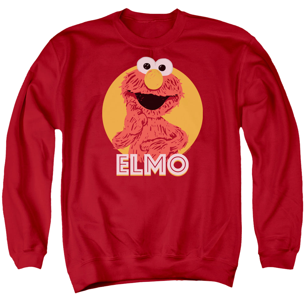 Sesame Street Elmo Scribble - Men's Crewneck Sweatshirt Men's Crewneck Sweatshirt Sesame Street   