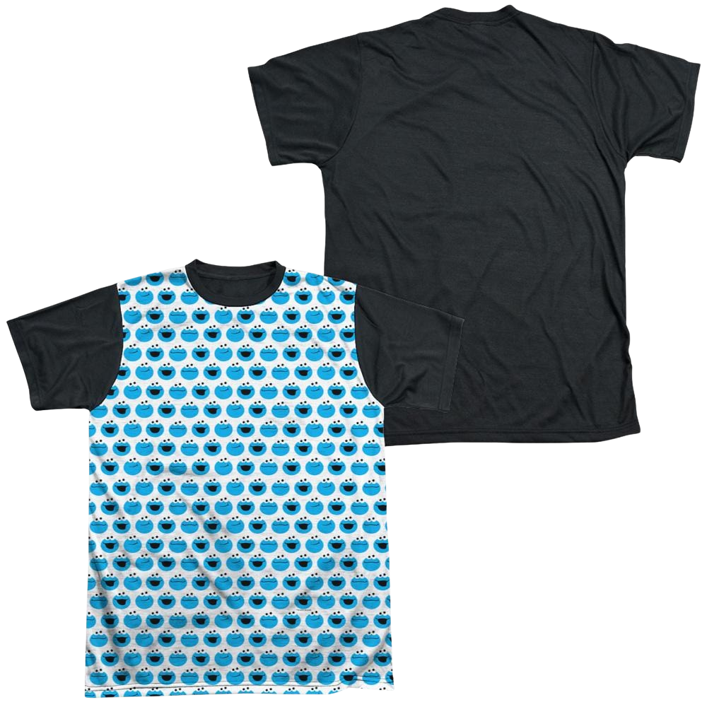 Sesame Street Simple Cookie Pattern Men's Black Back T-Shirt Men's Black Back T-Shirt Sesame Street   