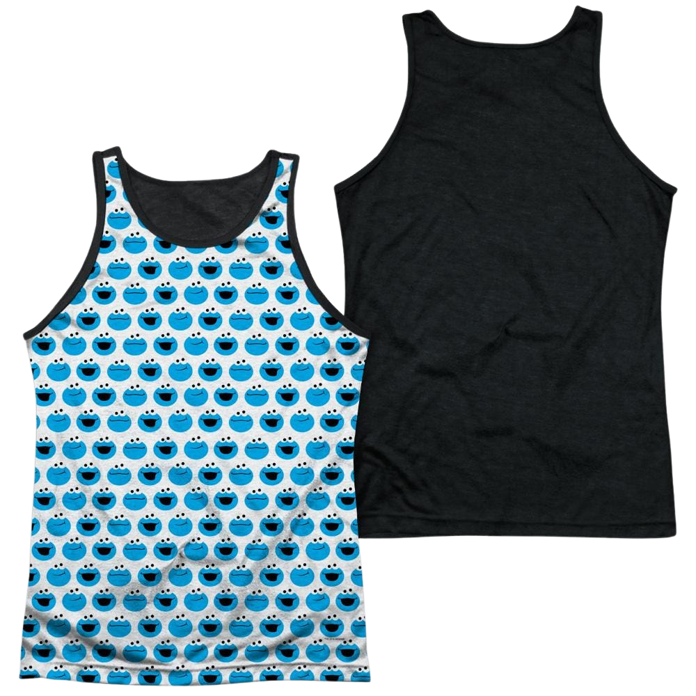 Sesame Street Simple Cookie Pattern Men's Black Back Tank Men's Black Back Tank Sesame Street   
