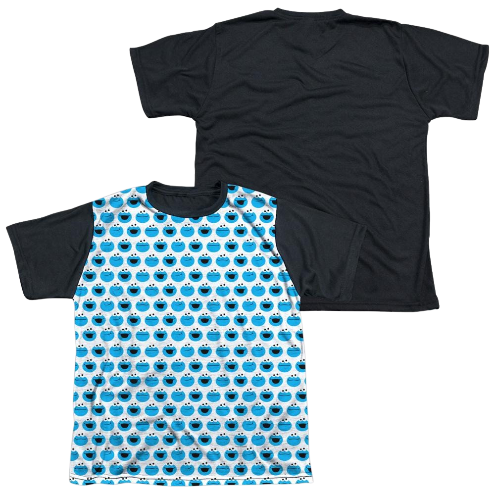 Sesame Street Simple Cookie Pattern Youth Black Back T-Shirt (Ages 8-12) Youth Black Back T-Shirt (Ages 8-12) Sesame Street   