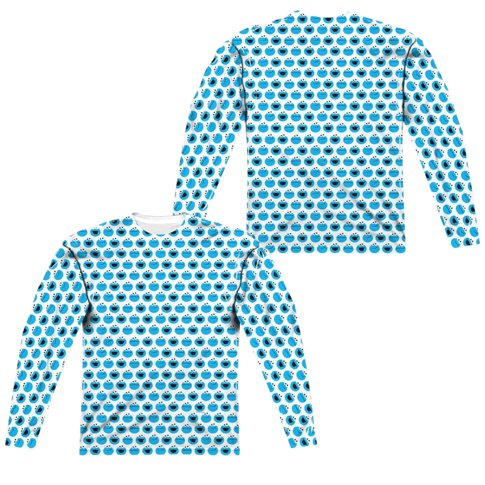 Sesame Street Simple Cookie Pattern Men's All-Over Print T-Shirt Men's All-Over Print Long Sleeve Sesame Street   
