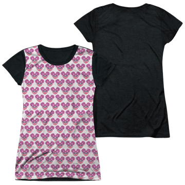 Sesame Street Simple Abby Pattern juniors black back t-shirt
