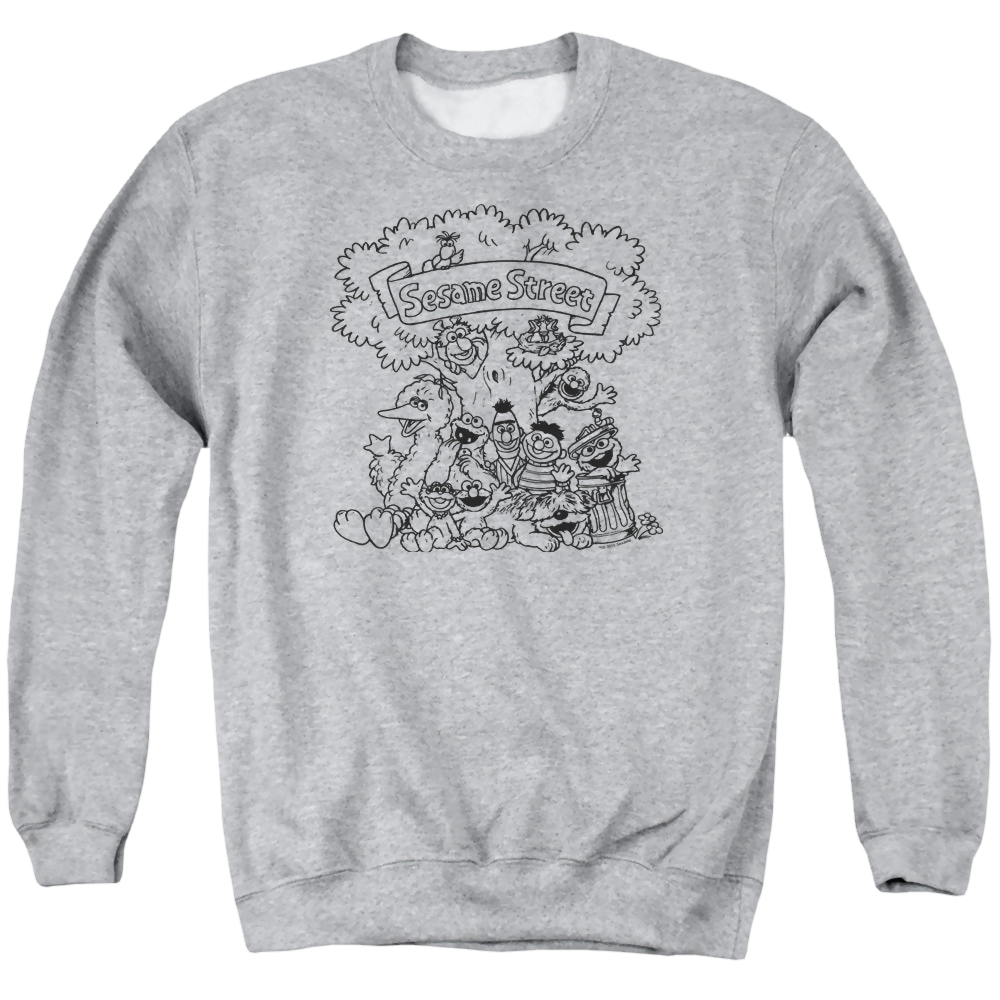 Sesame Street Simple Street - Men's Crewneck Sweatshirt Men's Crewneck Sweatshirt Sesame Street   