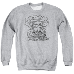 Sesame Street Simple Street - Men's Crewneck Sweatshirt Men's Crewneck Sweatshirt Sesame Street   