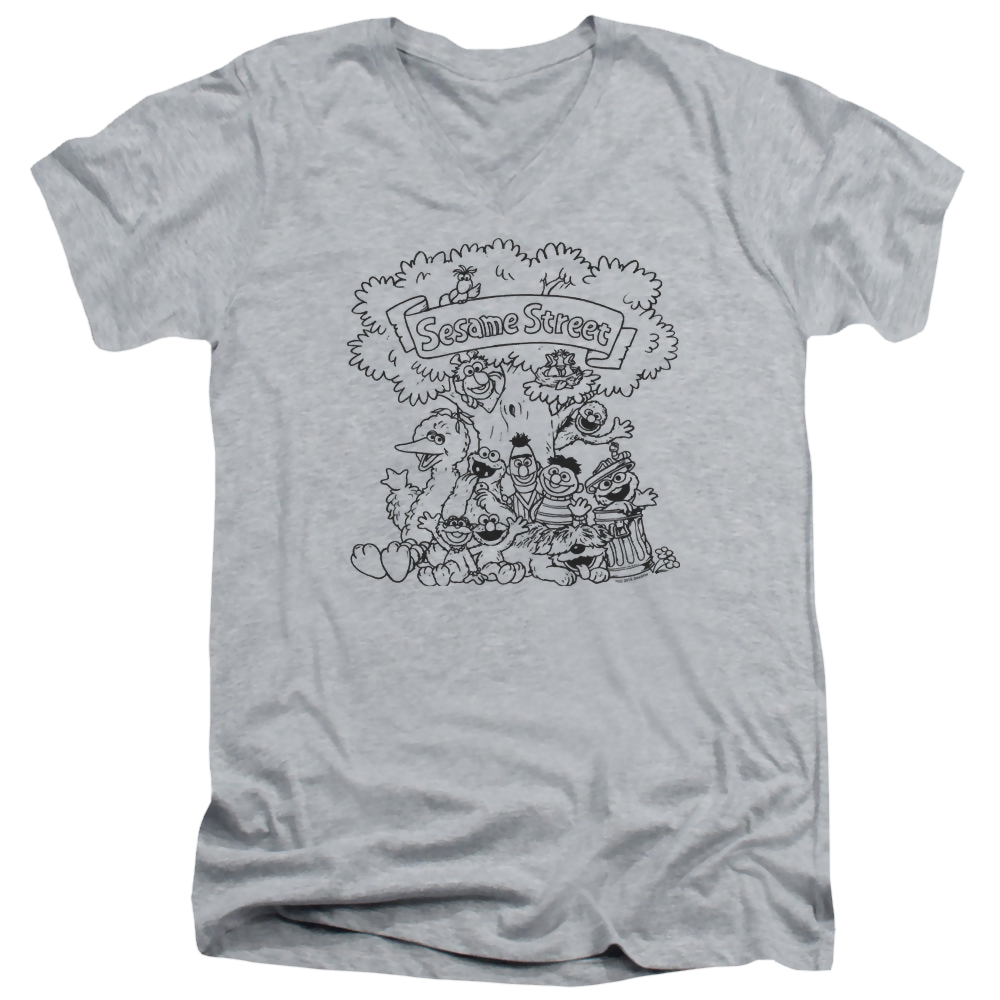 Sesame Street Simple Street - Men's V-Neck T-Shirt Men's V-Neck T-Shirt Sesame Street   