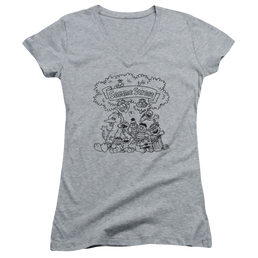 Sesame Street Simple Street - Juniors V-Neck T-Shirt Juniors V-Neck T-Shirt Sesame Street   