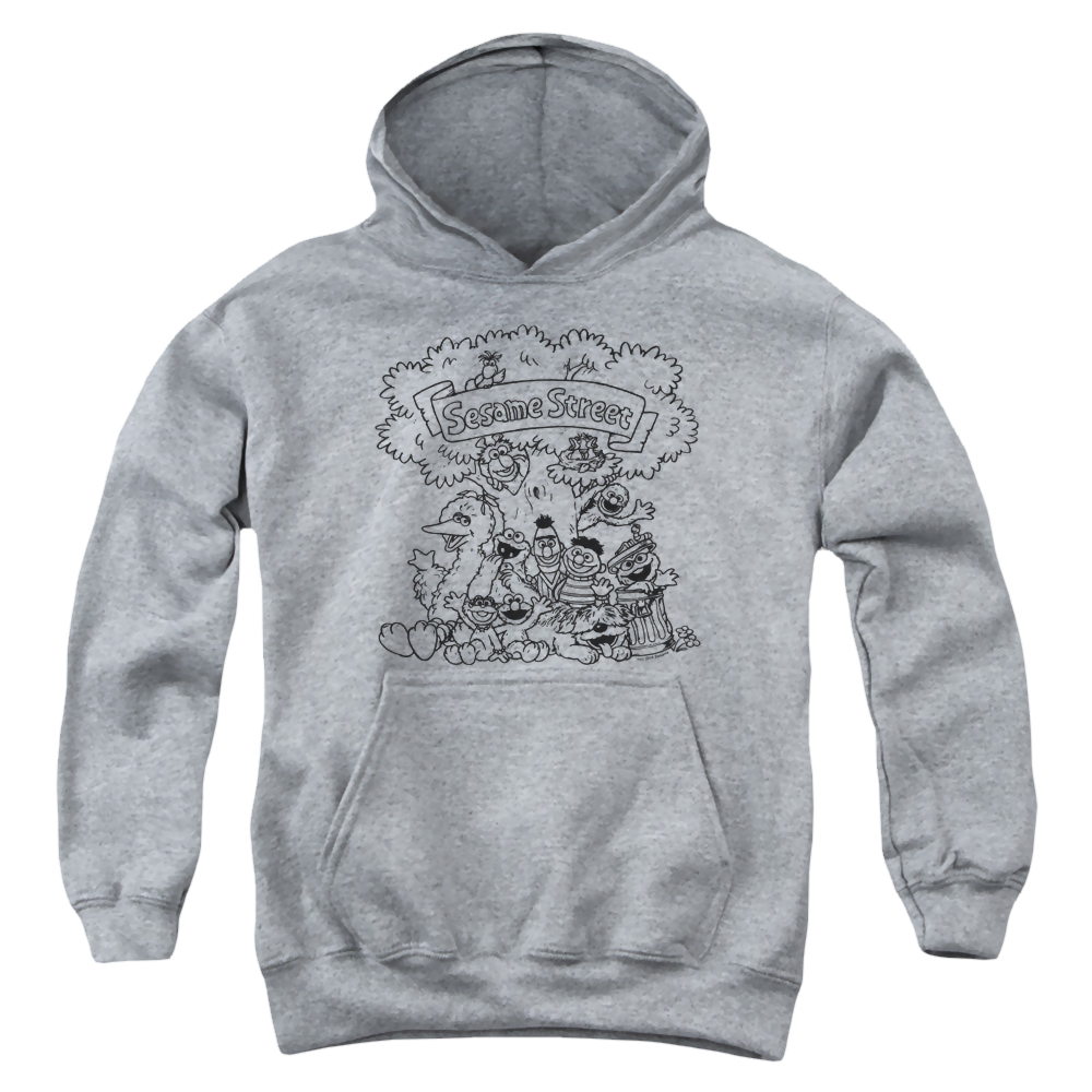 Sesame Street Simple Street - Youth Hoodie Youth Hoodie (Ages 8-12) Sesame Street   