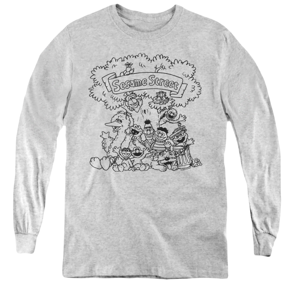 Sesame Street Simple Street - Youth Long Sleeve T-Shirt Youth Long Sleeve T-Shirt Sesame Street   