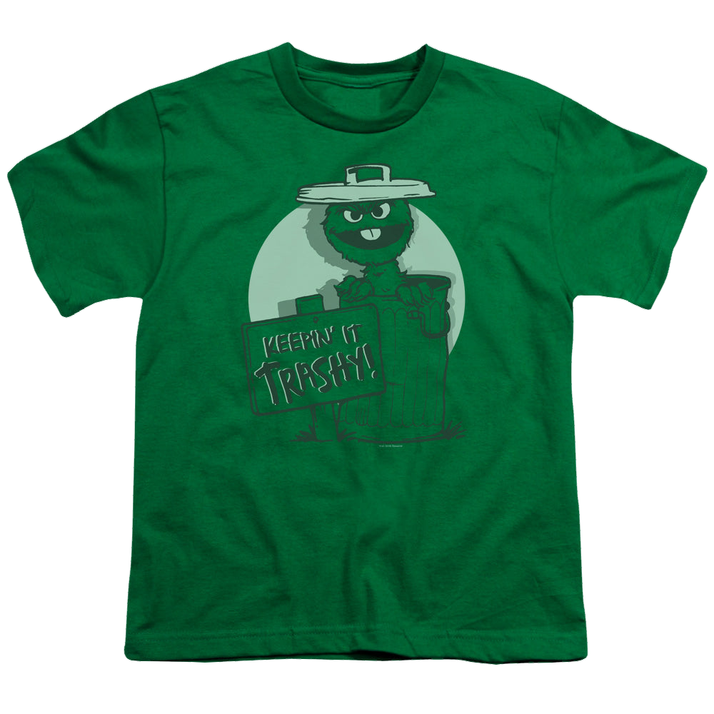 Sesame Street Keepin It Trashy - Youth T-Shirt Youth T-Shirt (Ages 8-12) Sesame Street   