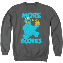 Sesame Street More Cookies - Men's Crewneck Sweatshirt Men's Crewneck Sweatshirt Sesame Street   