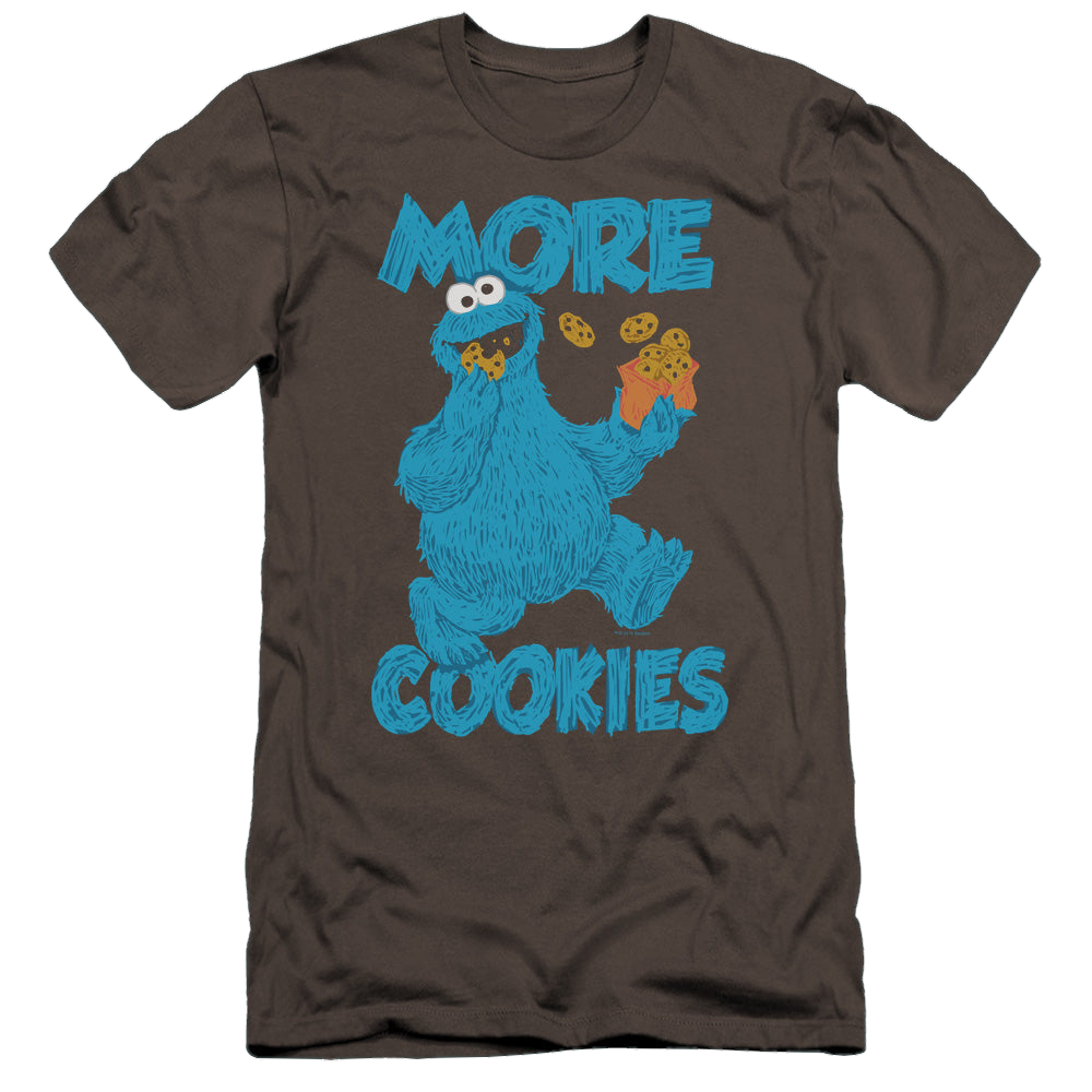 Sesame Street More Cookies - Men's Premium Slim Fit T-Shirt Men's Premium Slim Fit T-Shirt Sesame Street   