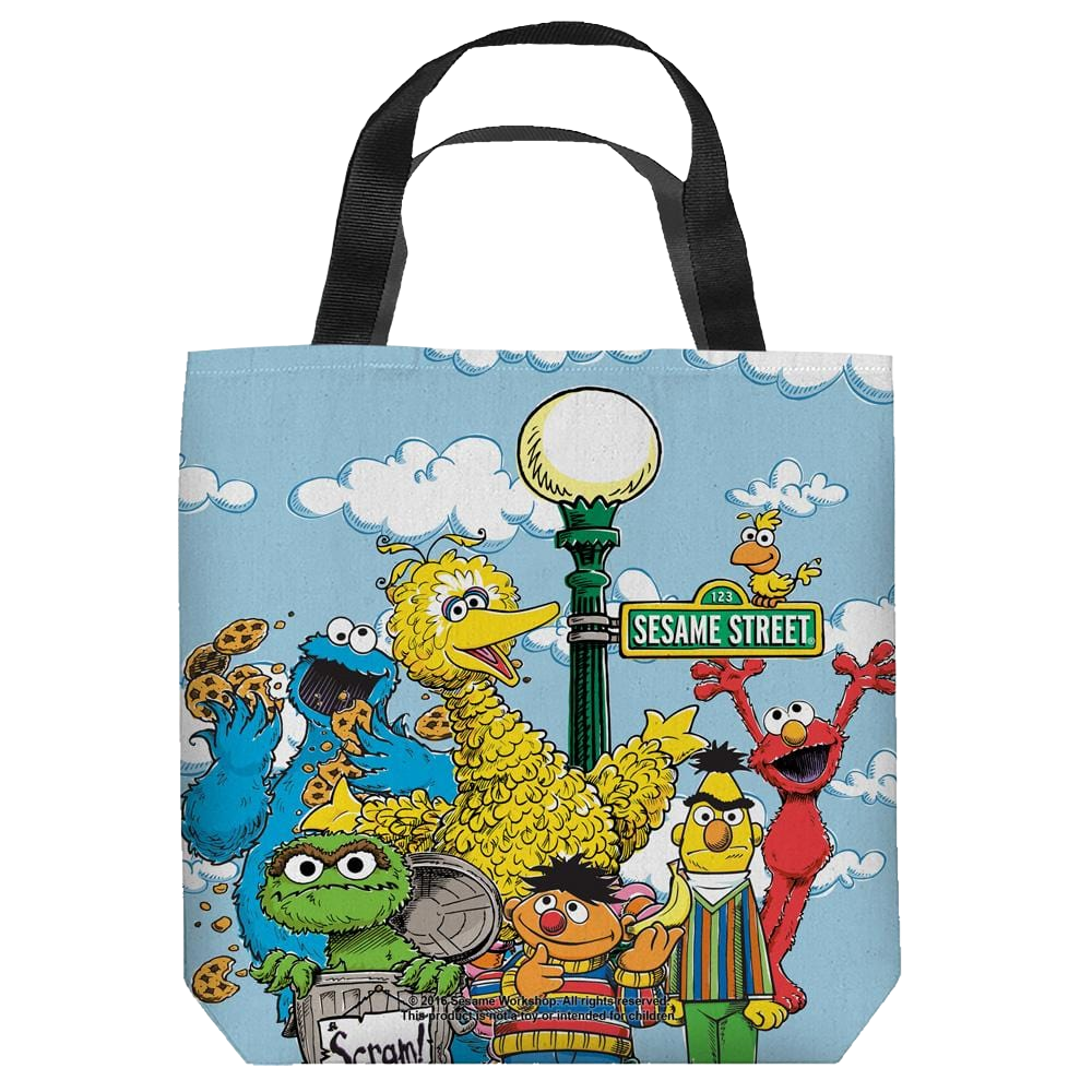 Sesame Street - Retro Gang Tote Bag Tote Bags Sesame Street   