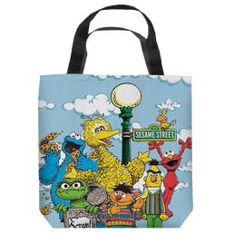 Sesame Street - Retro Gang Tote Bag Tote Bags Sesame Street   