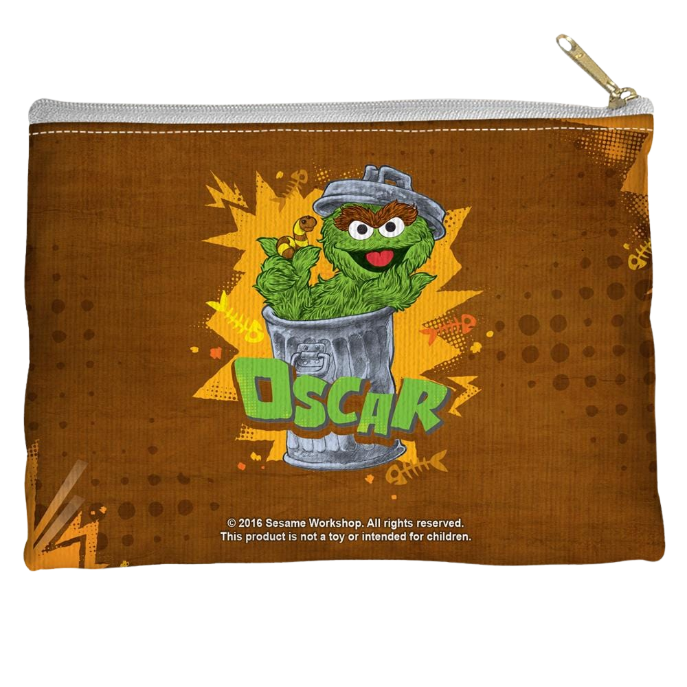 Sesame Street - Oscar Straight Bottom Pouch Straight Bottom Accessory Pouches Sesame Street   