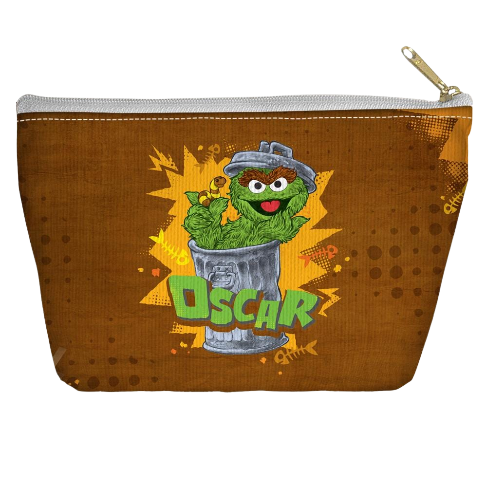 Sesame Street - Oscar Tapered Bottom Pouch T Bottom Accessory Pouches Sesame Street   