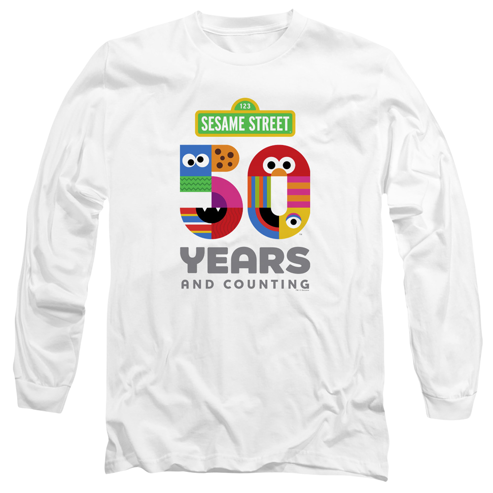Sesame Street 50 Years Logo - Men's Long Sleeve T-Shirt Men's Long Sleeve T-Shirt Sesame Street   