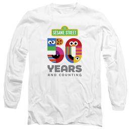 Sesame Street 50 Years Logo - Men's Long Sleeve T-Shirt Men's Long Sleeve T-Shirt Sesame Street   