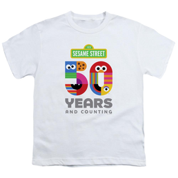 Sesame Street 50 Years Logo - Youth T-Shirt Youth T-Shirt (Ages 8-12) Sesame Street   
