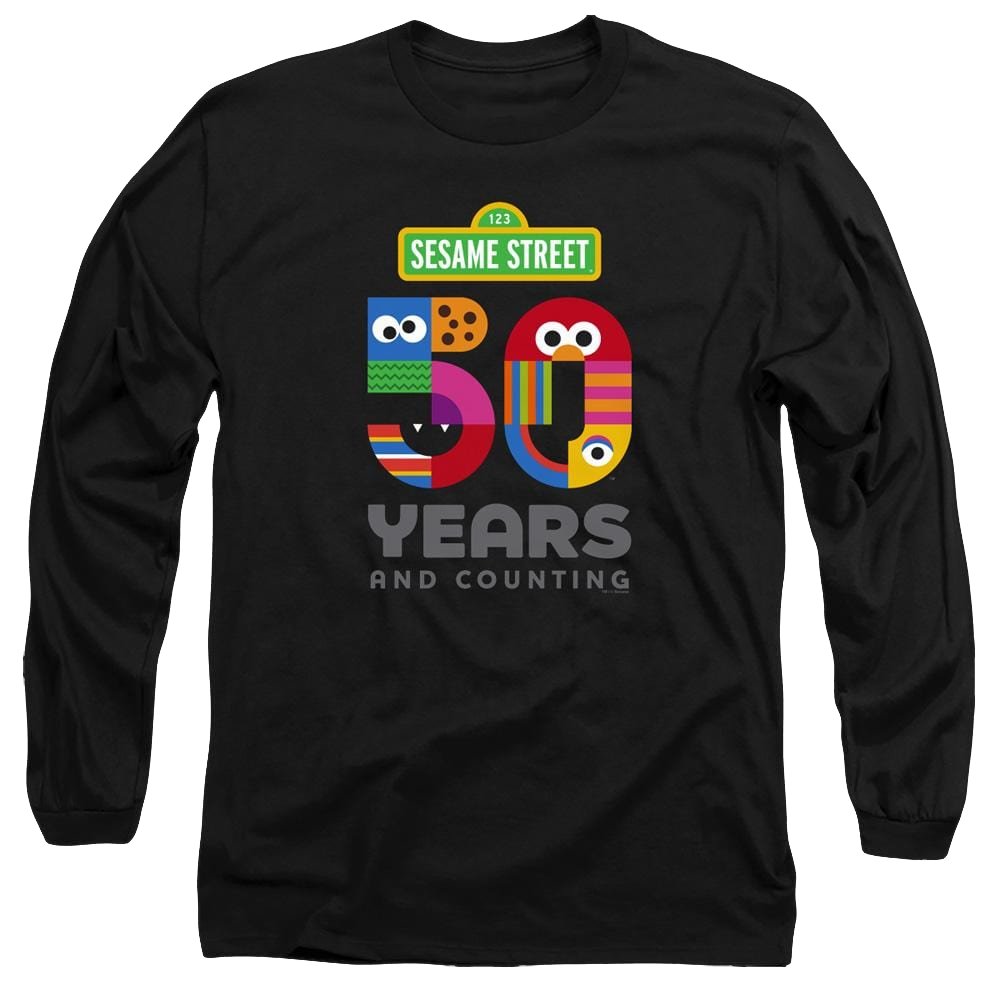 Sesame Street 50 Years Logo - Men's Long Sleeve T-Shirt Men's Long Sleeve T-Shirt Sesame Street   