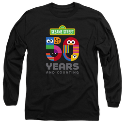Sesame Street 50 Years Logo - Men's Long Sleeve T-Shirt Men's Long Sleeve T-Shirt Sesame Street   