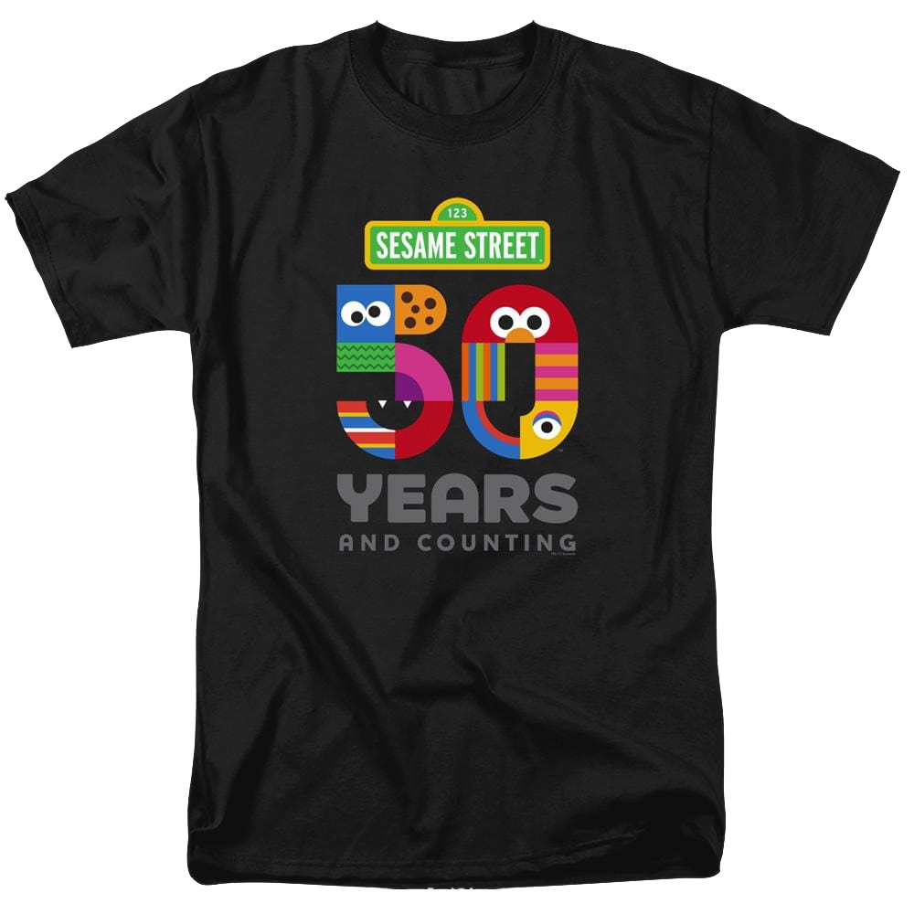 Sesame Street 50 Years Logo - Men's Regular Fit T-Shirt Men's Regular Fit T-Shirt Sesame Street   