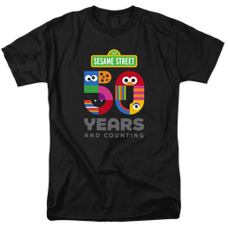 Sesame Street 50 Years Logo - Men's Regular Fit T-Shirt Men's Regular Fit T-Shirt Sesame Street   