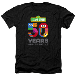 Sesame Street 50 Years Logo - Men's Heather T-Shirt Men's Heather T-Shirt Sesame Street   