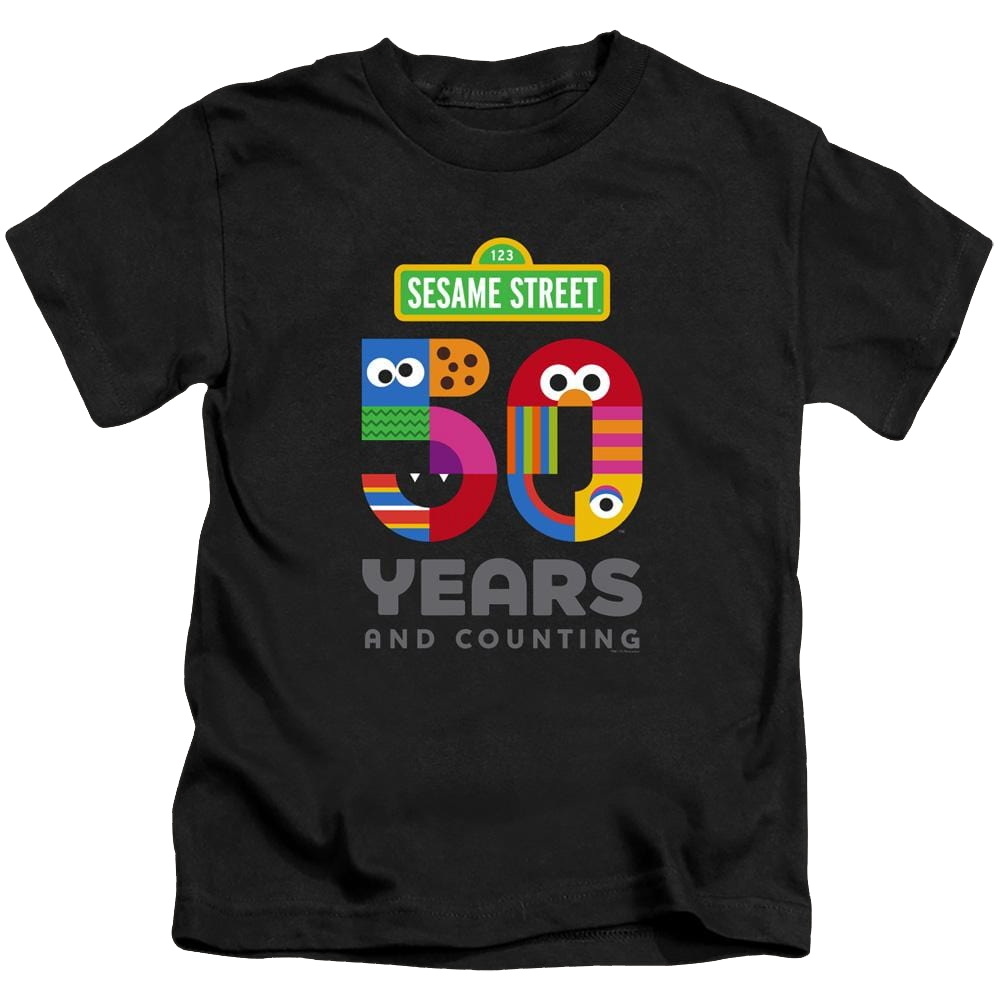 Sesame Street 50 Years Logo - Kid's T-Shirt Kid's T-Shirt (Ages 4-7) Sesame Street   