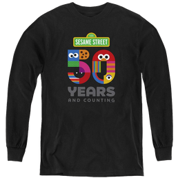 Sesame Street 50 Years Logo - Youth Long Sleeve T-Shirt Youth Long Sleeve T-Shirt Sesame Street   