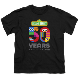Sesame Street 50 Years Logo - Youth T-Shirt Youth T-Shirt (Ages 8-12) Sesame Street   