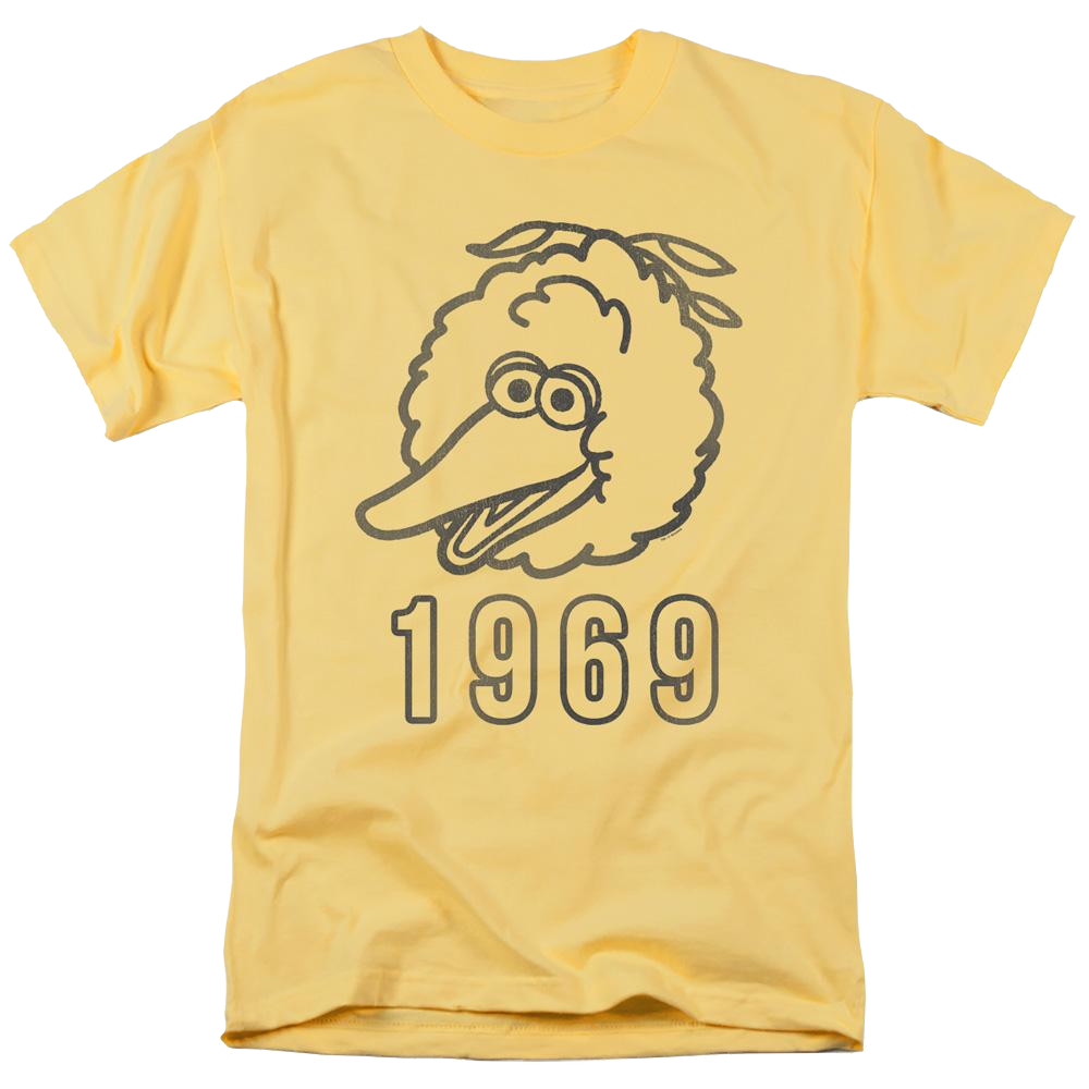 Sesame Street Big Bird 1969 - Men's Regular Fit T-Shirt Men's Regular Fit T-Shirt Sesame Street   