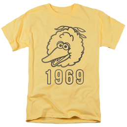 Sesame Street Big Bird 1969 - Men's Regular Fit T-Shirt Men's Regular Fit T-Shirt Sesame Street   